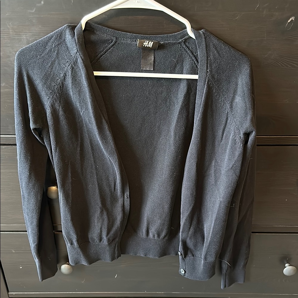 H&M Black Cardigan Sweater